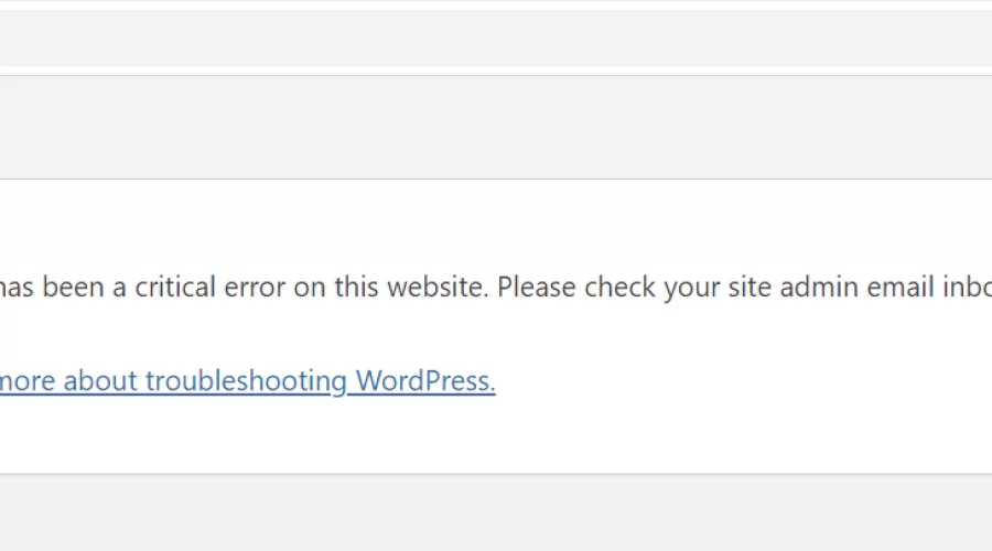 워드프레스 There has been a critical error on this website. 해결방법