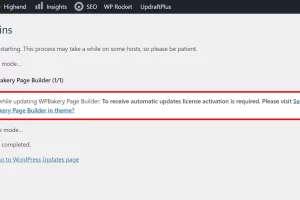 워드프레스 WPBakery Page Builder 업데이트 실패 해결방법