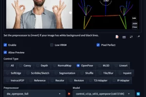 WebUI ControlNet dw openpose와 기존 openpose 비교