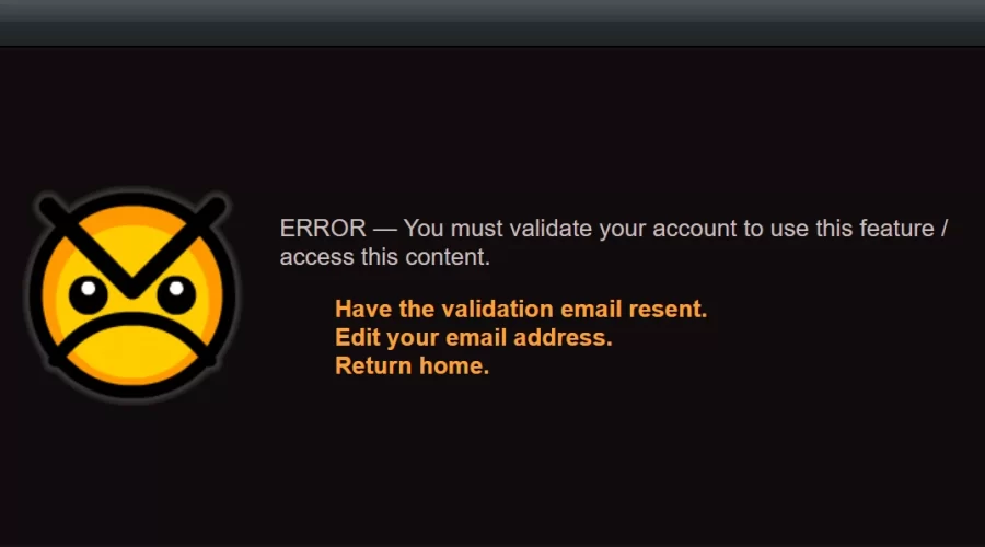 Newgrounds You must validate your account 에러 해결방법