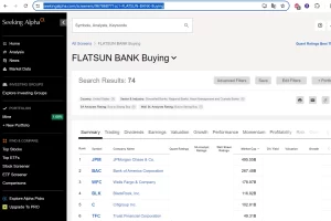 Seeking Alpha Stock, ETF Screener 공유방법