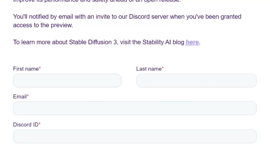 Stable Diffusion 3 Waitlist 등록방법