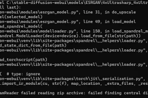 WebUI Unable to load ESRGAN model 4xUltrasharpV10.pt 에러 해결방법