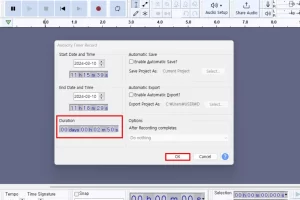 Audacity 타이머 설정방법
