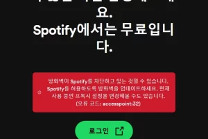 Spotify 우회 접속 에러 해결방법