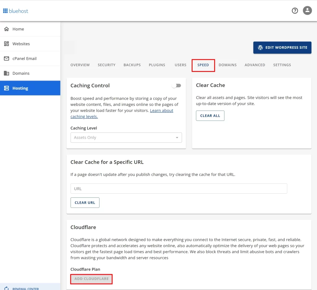 Bluehost Cloudflare 적용방법