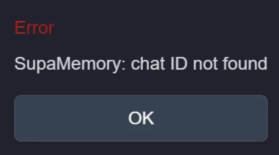 RisuAI SupaMemory: chat ID not found 해결방법