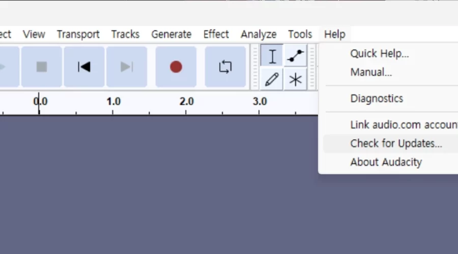 Audacity 업데이트 방법