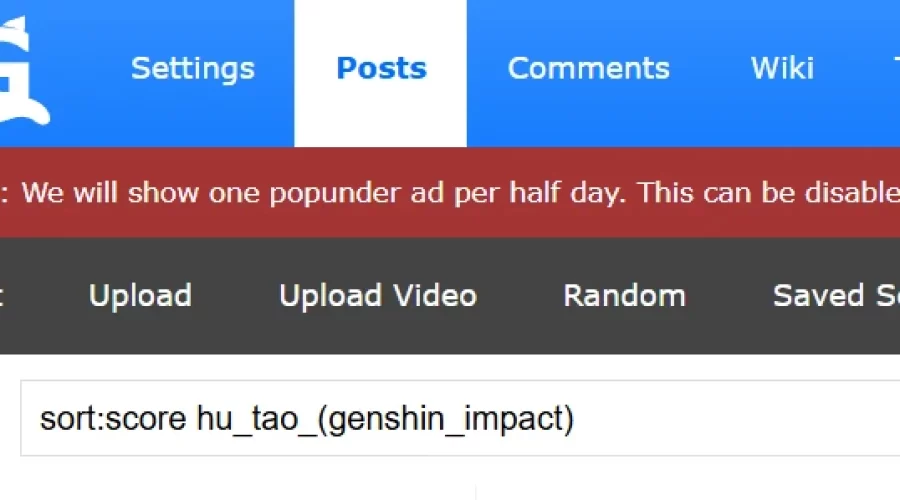 Gelbooru 인기순으로 보는 방법