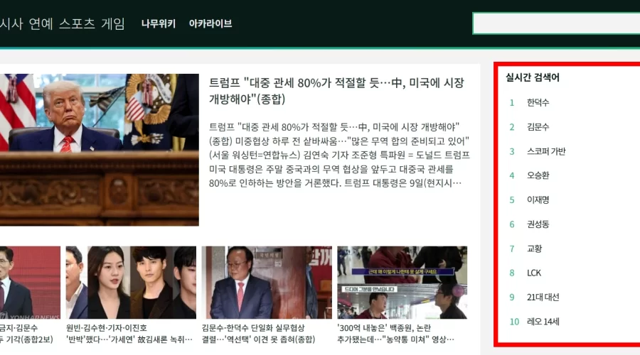 아카라이브 실검 보는법 정리글