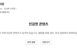 코네 민감한 콘텐츠 보는 방법