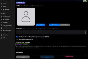 SpicyChat.AI 한글 답변 받는 방법